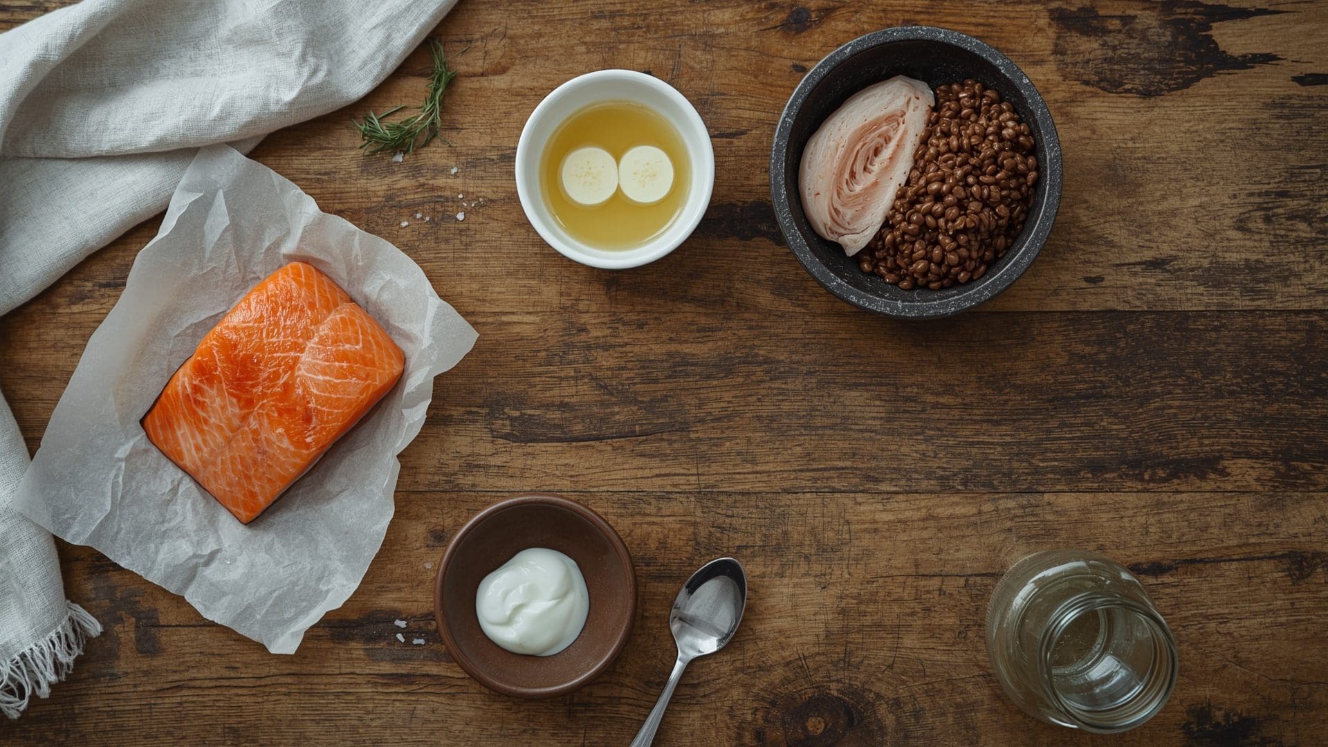 Best high-protein foods for muscle building including salmon eggs chicken and legumes