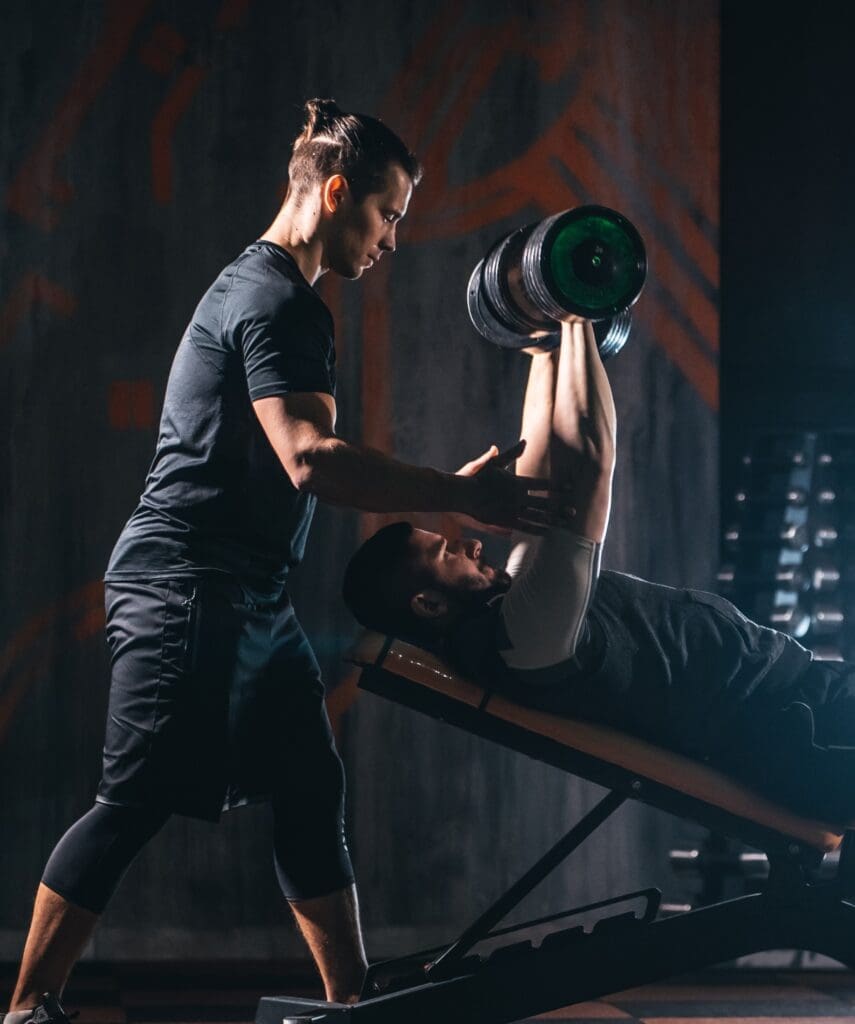 Personal training session with weights at Third Level Fitness